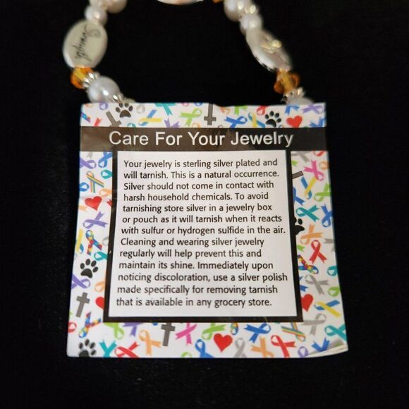 Multiple Sclerosis Awareness Bracelet Sterling Silver Plated MS - Picture 9 of 9